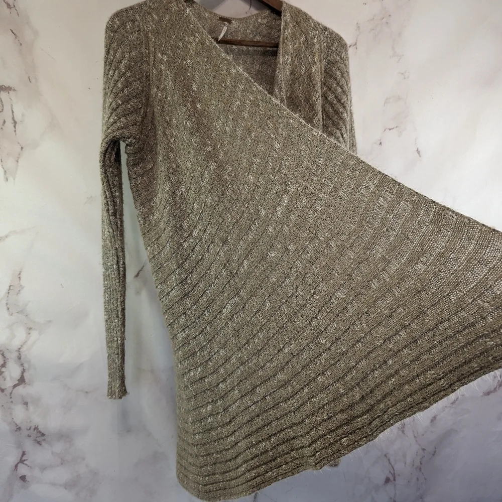 Free People Sweater Women Small Cardigan Waterfall Longline Tunic Duster Wool - Picture 9 of 12
